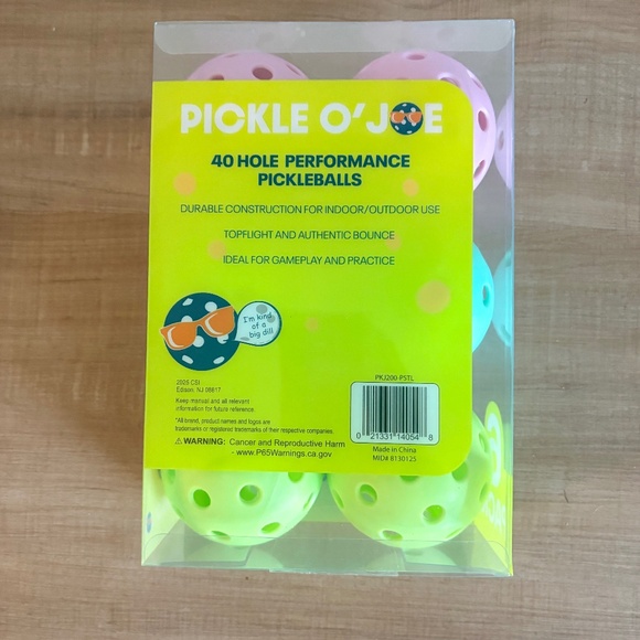 Pickle O'Joe 6pk Balls Pickleballs - Picture 2 of 2